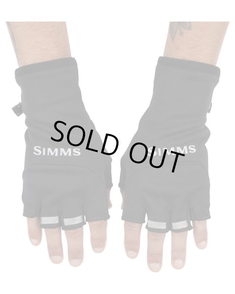 画像2: SIMMS FS HALF FINGER MITT   Black  (2)