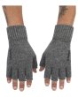 画像2: SIMMS WOOL HALF FINGER MITT  STEEL   サイズ　S/M (2)