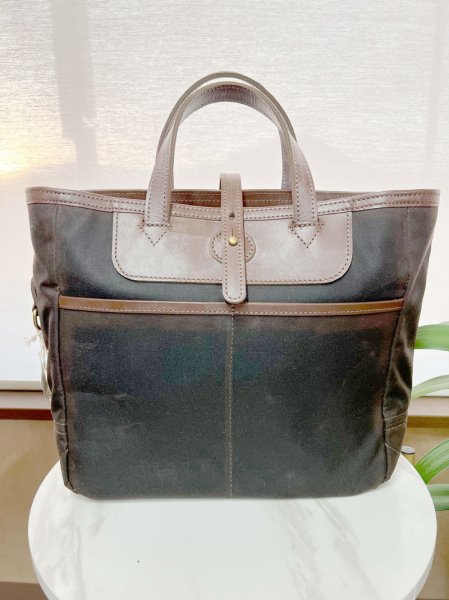 画像1: Akira Craft   TOTE  BAG   WAXED  COTTON   大　　 (1)